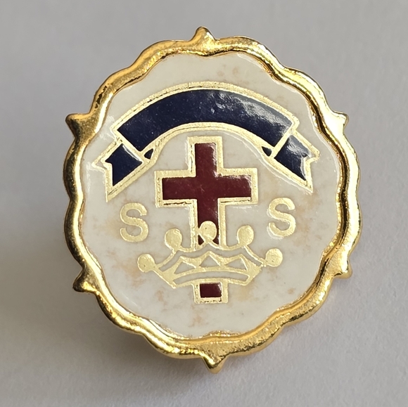 Vintage Sunday School lapel pin brooch religious SS Little system - Picture 10 of 10